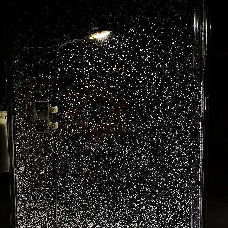 DIY magic snowy landscape night light kit with small street lights for Christmas desktop decor.