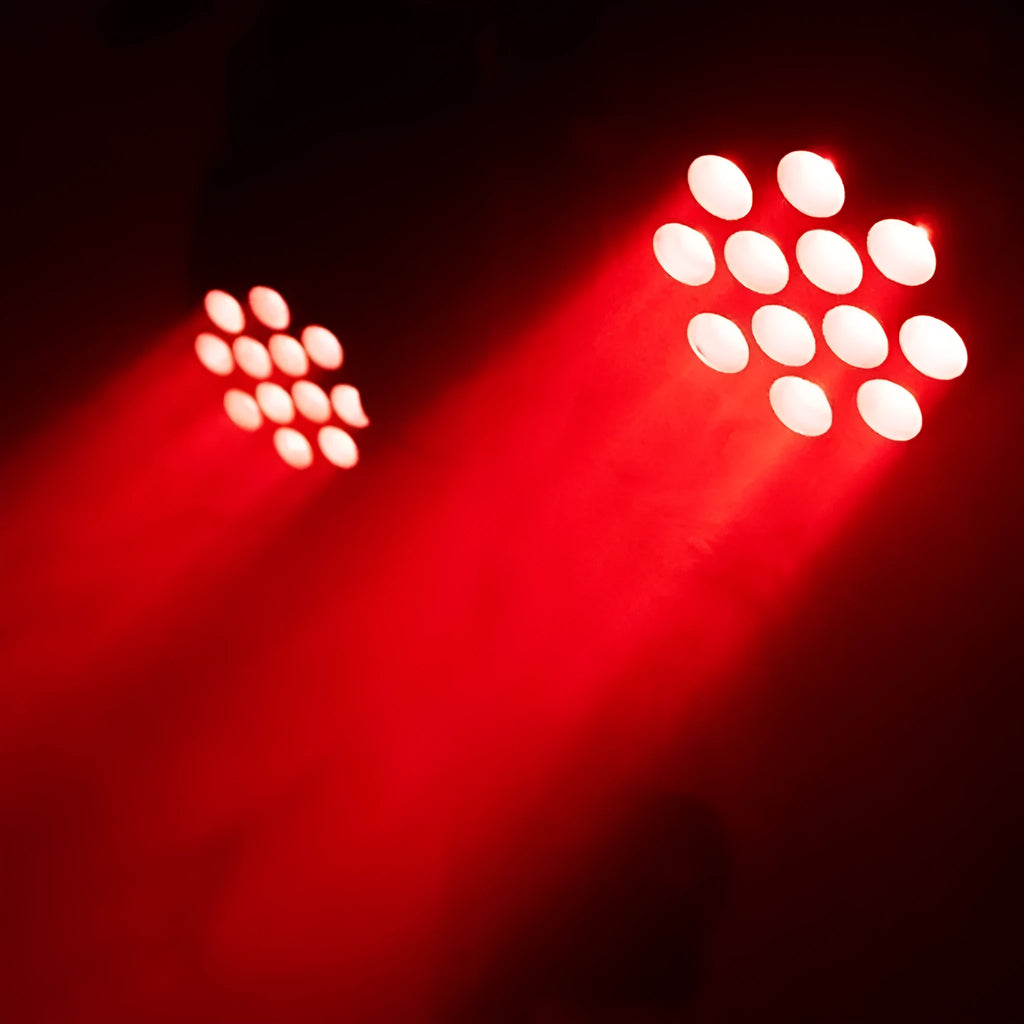 144W LED moving head beam wash light with DMX 9/16 channel control and full-colour 12 x 12W LED source