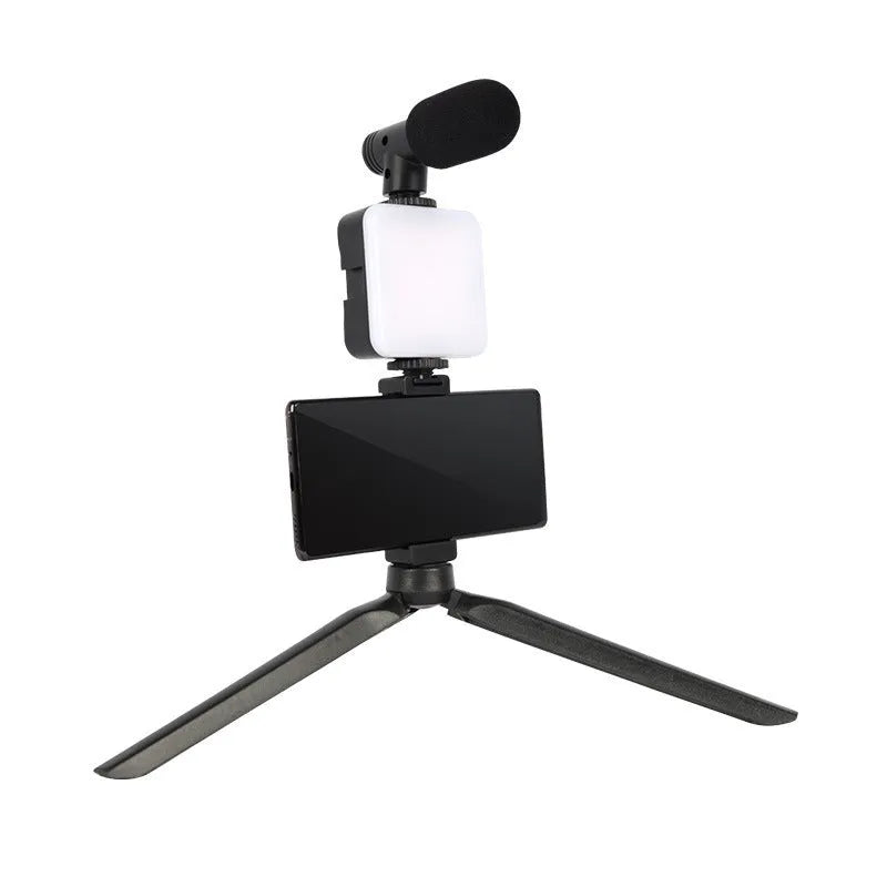 LED mini square outdoor pocket light tripod flash with rotatable head