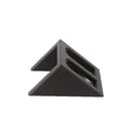 Black plastic punk-style pistol stand for replica firearm display