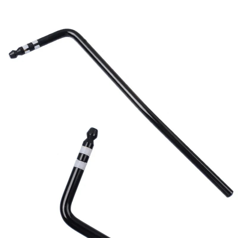 Guitar tremolo bar in black, blue, gold, and silver chrome finishes showing direct plug-in end.