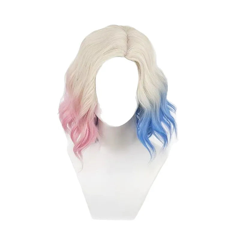 Cos gradient colour wig in Sinclair shade, long high temperature fibre synthetic wig on mannequin head