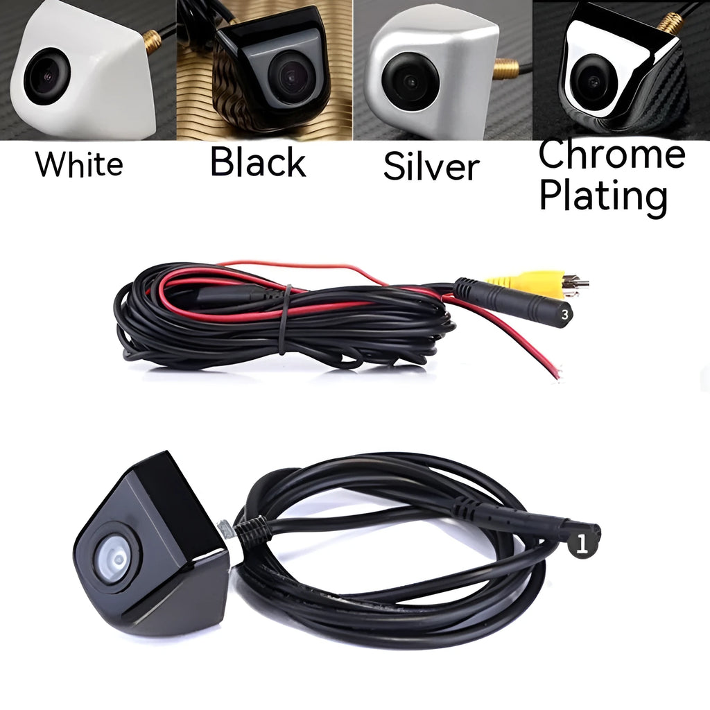 HD car rearview camera with night vision and waterproof metal shell in multiple colour options