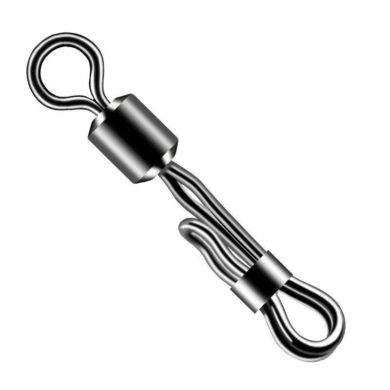 Brass quick-change barrel swivel bearing line clamp for craft and fishing, shown in a pack.