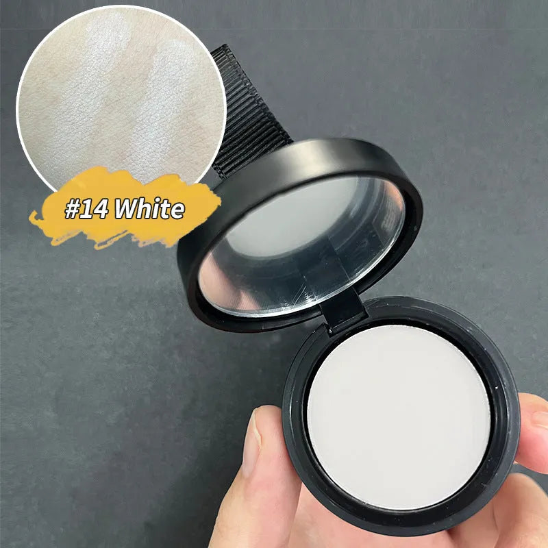 Hairline powder cosmetic product with 14 colour classifications for shadow repair and skin colour improvement