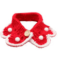 Milk cotton knitted pet collar with cartoon pattern in customisable colours and sizes for cats dogs rabbits