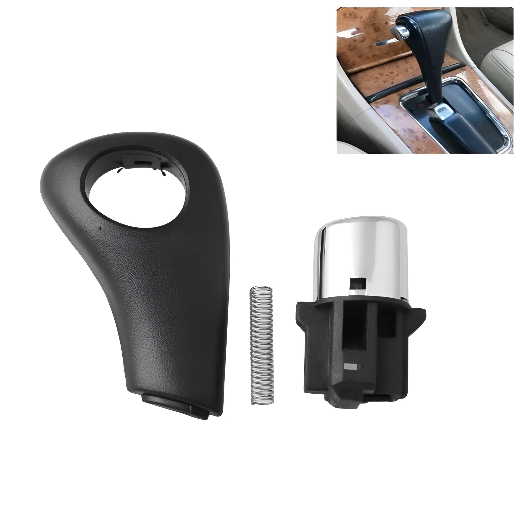 Black ABS plastic shift button handle assembly for Honda Accord 2003-2005 gear control replacement