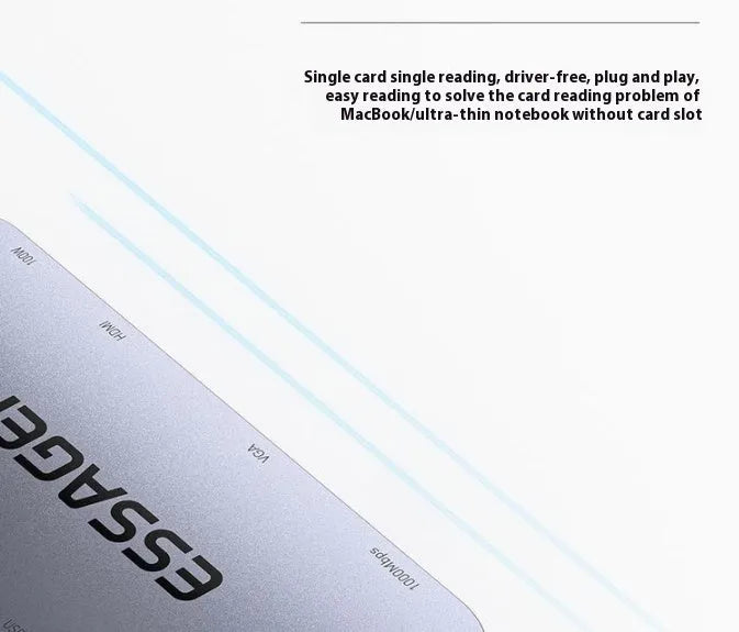 11-in-1 USB-C expansion docking station with Gigabit Ethernet port and a 20cm attached cable.