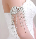 Women's gold-plated arm chain with rhinestone and synthetic cubic zirconia inlay, 1style, single piece