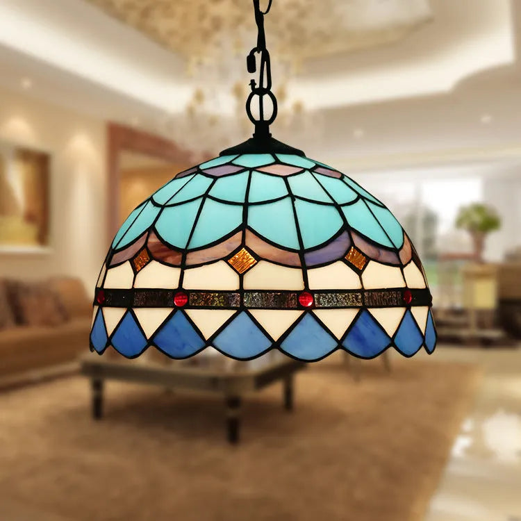 European retro baroque chandelier with coloured glaze finish and abstract modelling