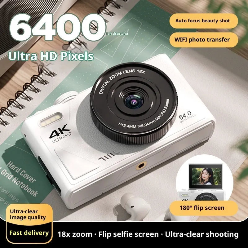 CCD camera HD digital camera with WiFi transmission, plastic body, Full HD screen, manual operation, travel portable