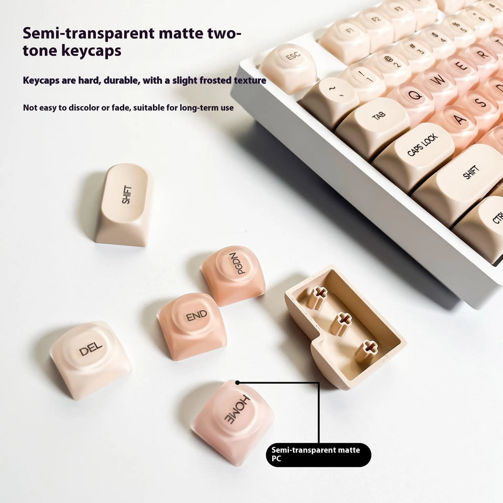 Boxed OEM height plastic keycap set with UV printing in HOA colours for Cherry MX mechanical keyboards