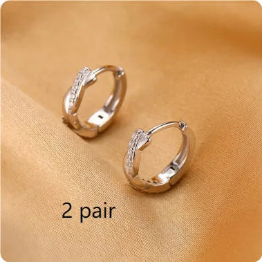 Geometric interwoven hemp rope copper earrings in gold or silver colour options