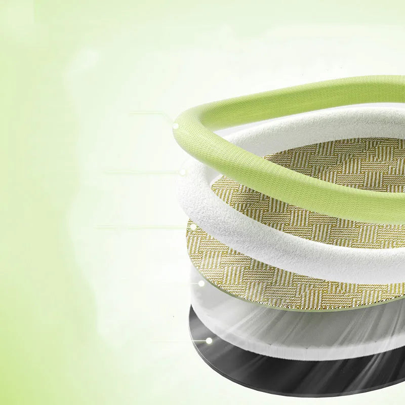 Pet cooling mat nest with fruit-shaped backrest in green colour