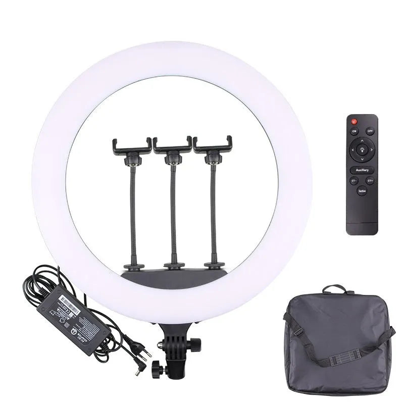 18 inch 65W ring light with 416 LED beads on hot shoe mount