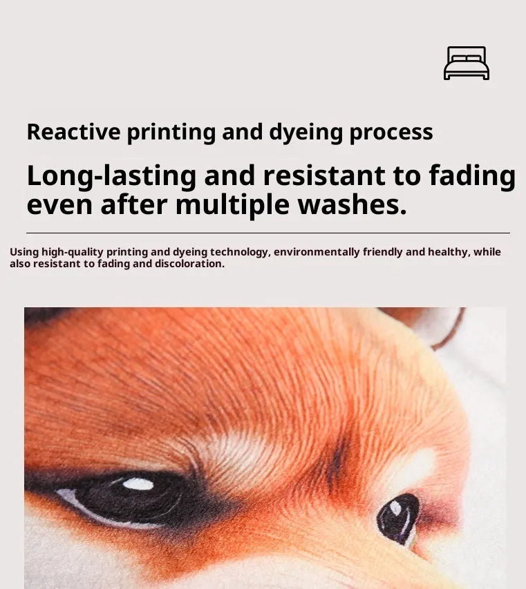 Custom polyester flannel blanket with digital photo print, available in sizes from 70cm x 100cm to 150cm x 200cm