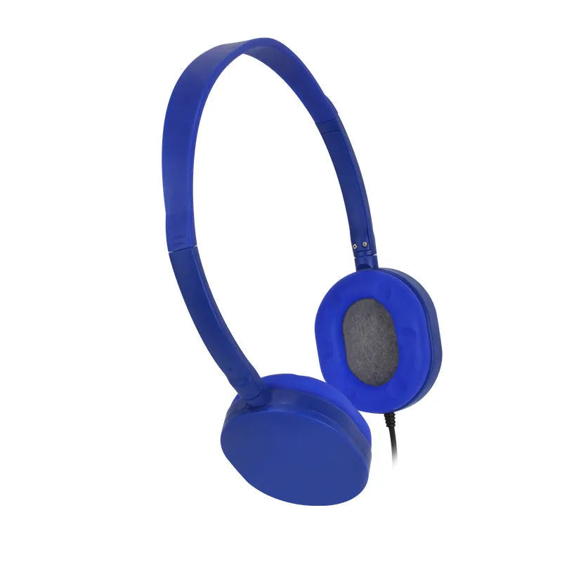 Home Fashion retro wired headset with silicone earpads and 1.2m cable in solid colour design