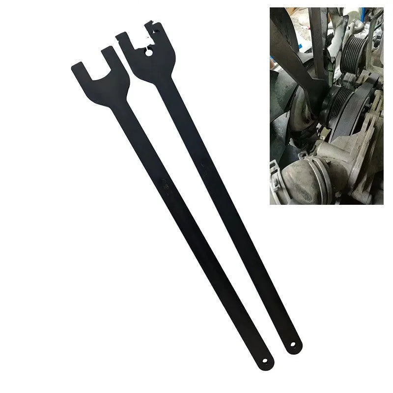 Land Rover fan support wrench set showing 36mm and 40mm alloy steel spanners.