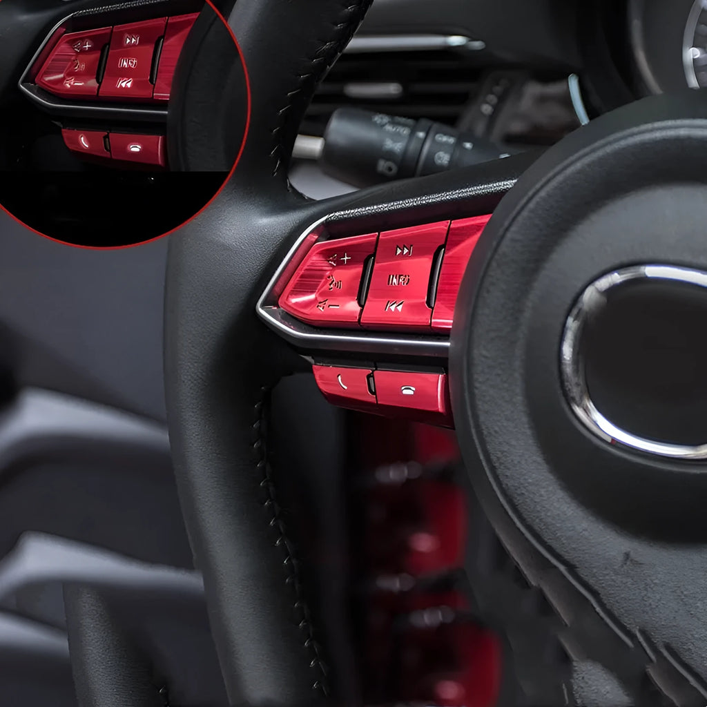 Aluminium alloy car steering wheel decorative stickers in brushed metallic finishes