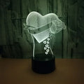 3D night light with acrylic panel and ABS base, seven colours, touch control, USB powered, 3W 5V