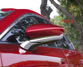 Set of four ABS rearview mirror decorative strips for Mazda 3 Angkesila with carbon fibre texture finish