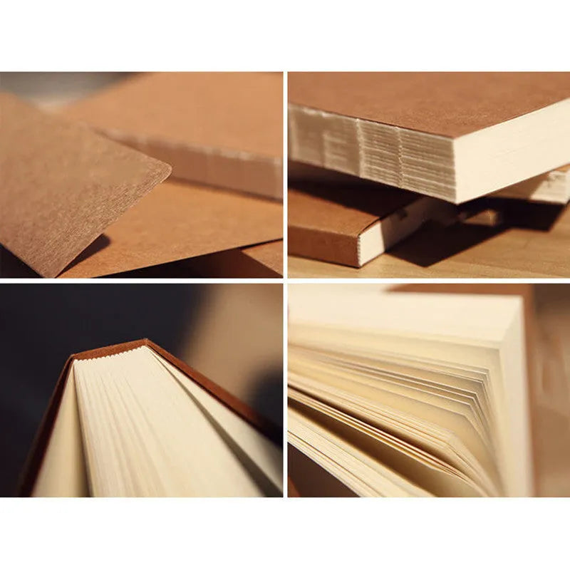 Sketchbook on kraft paper with 132 pages wireless binding 16K size 190x265mm brown pages for drawing