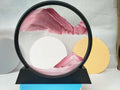 Abstract quicksand painting ornament in hourglass design, hanging decoration with colour and size options.