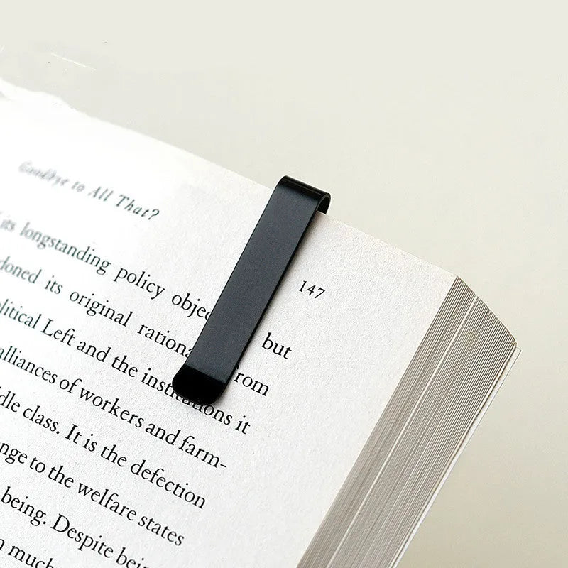 Black grey aluminium bookmark ruler with laser-engraved 15cm measuring scale