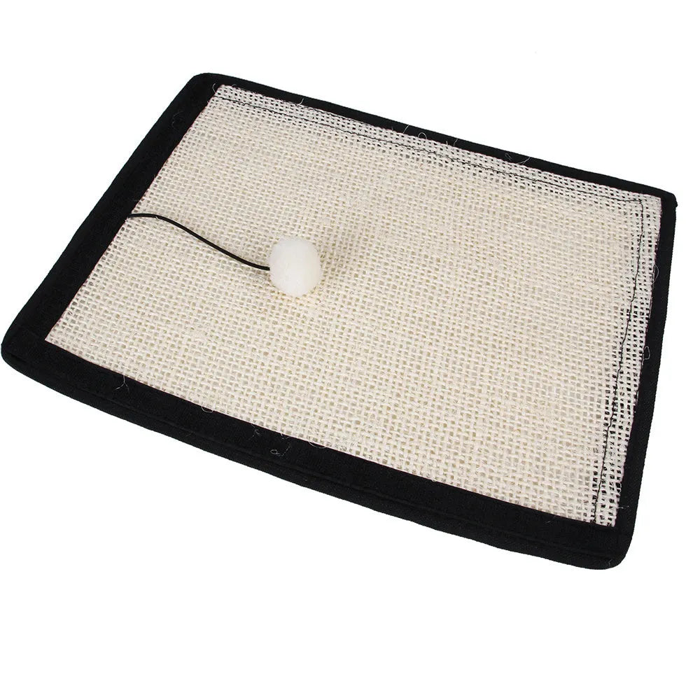 Cat Scratch Board Sisal Pad Table Sofa Protection Mat Furniture Protector with Sword Sisal and Corn Fibre for Nail Trimming and Scratching Instinct Beige 40x29cm Regular or Nailed or Handrail Style