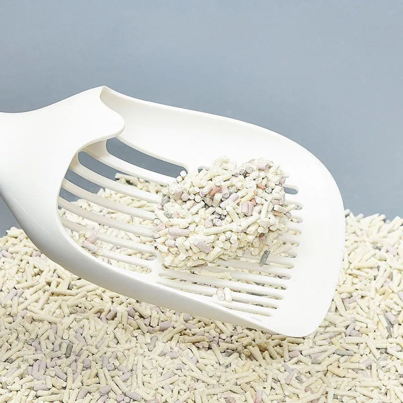 Large solid plastic cat litter shovel for tofu cat litter waste removal