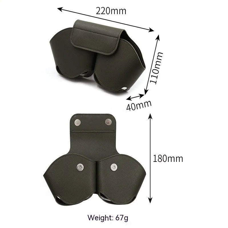 PU leather protective case for Apple AirPods Max headphones with zip closure
