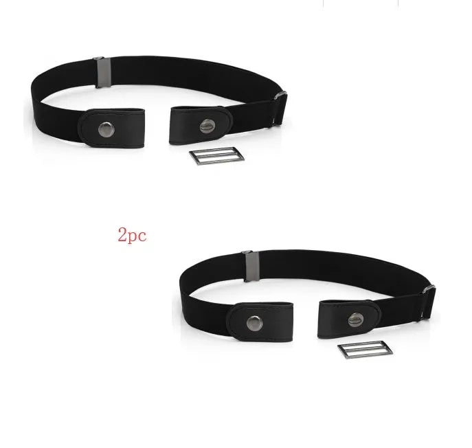Imitation leather belt with square alloy buckle and car suture stitching on neutral background
