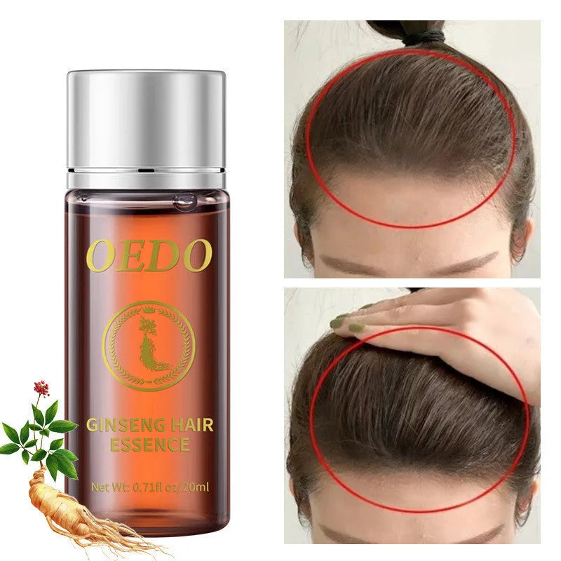 Women's hair care essential oil 20ml moisturising in colour box packaging with ingredients list