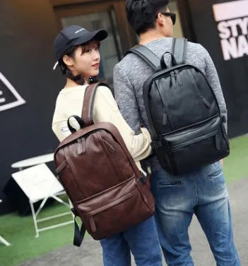 PU men's casual shoulder bag square vertical section black colour with stitching details and double strap