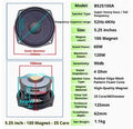 5.25-inch full-range speaker with 80 magnet or 100 magnet options for car and home audio