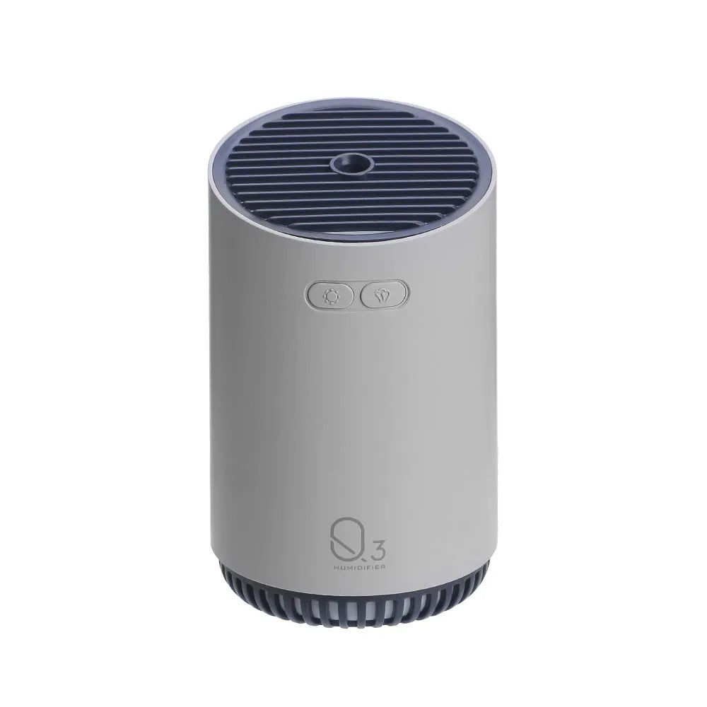 Q3 mini aromatherapy car humidifier in white with 320ml tank and compact design