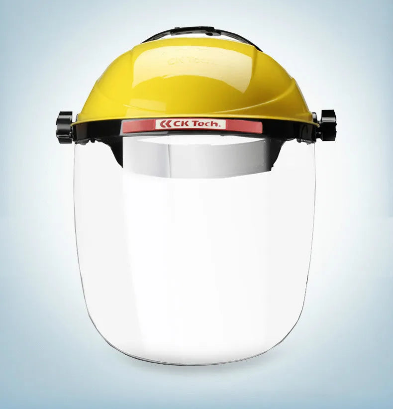 Heat-proof oil fume mask PC face shield in black, blue, orange, pink, or yellow for kitchen cooking