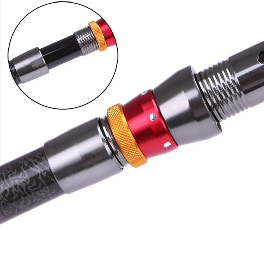 Carbon fibre telescopic sea fishing rod set with spinning reel combo in collapsed and extended positions