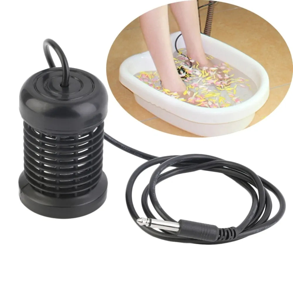 Black electrolytic ion head with stainless steel electrode and ABS body for foot bath replacement