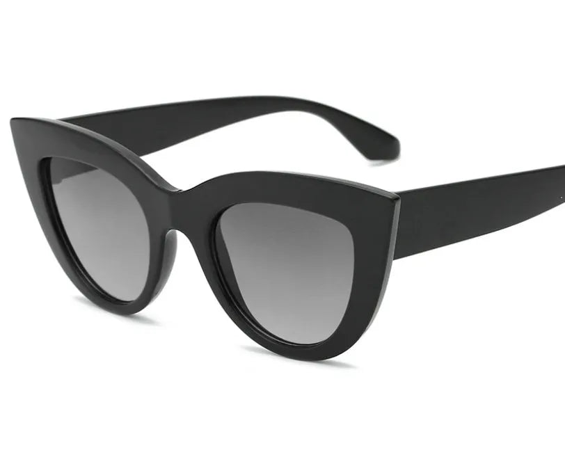 Black frame double grey fashion sunglasses with AC lenses and UV400 protection