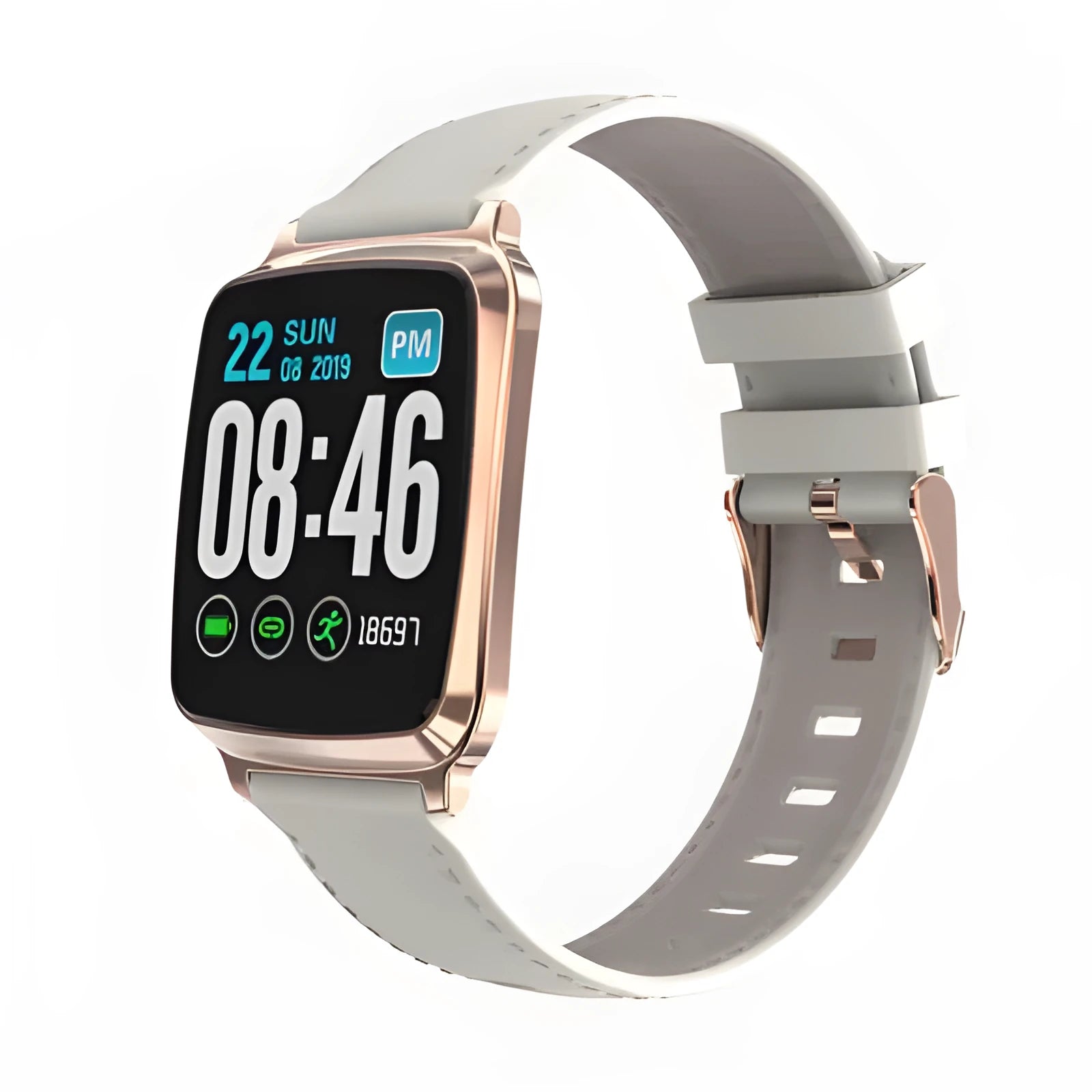 M8 smart bracelet with heart rate monitoring on wrist showing zinc alloy body and TPU strap