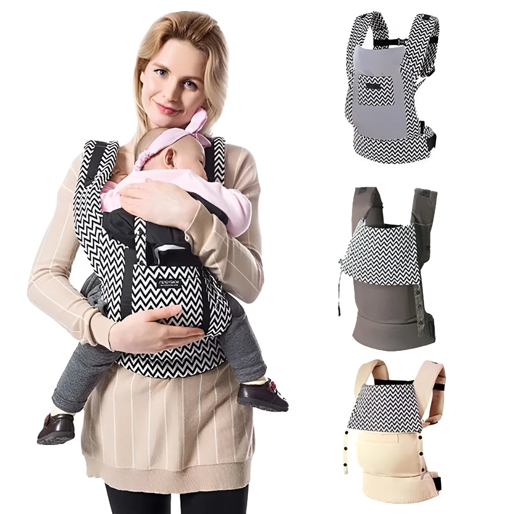 Baby carrier sling in cotton with adjustable waistband, suitable for 5 to 36 months