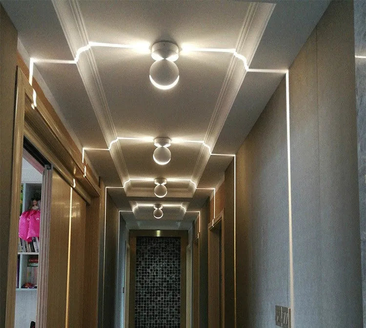 Aluminium corridor wall spotlight bar lamp with glass lens and multi-colour LED lighting