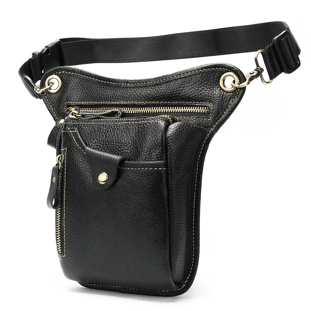Genuine crazy horse leather retro satchel bag for men in brown and black colour options.