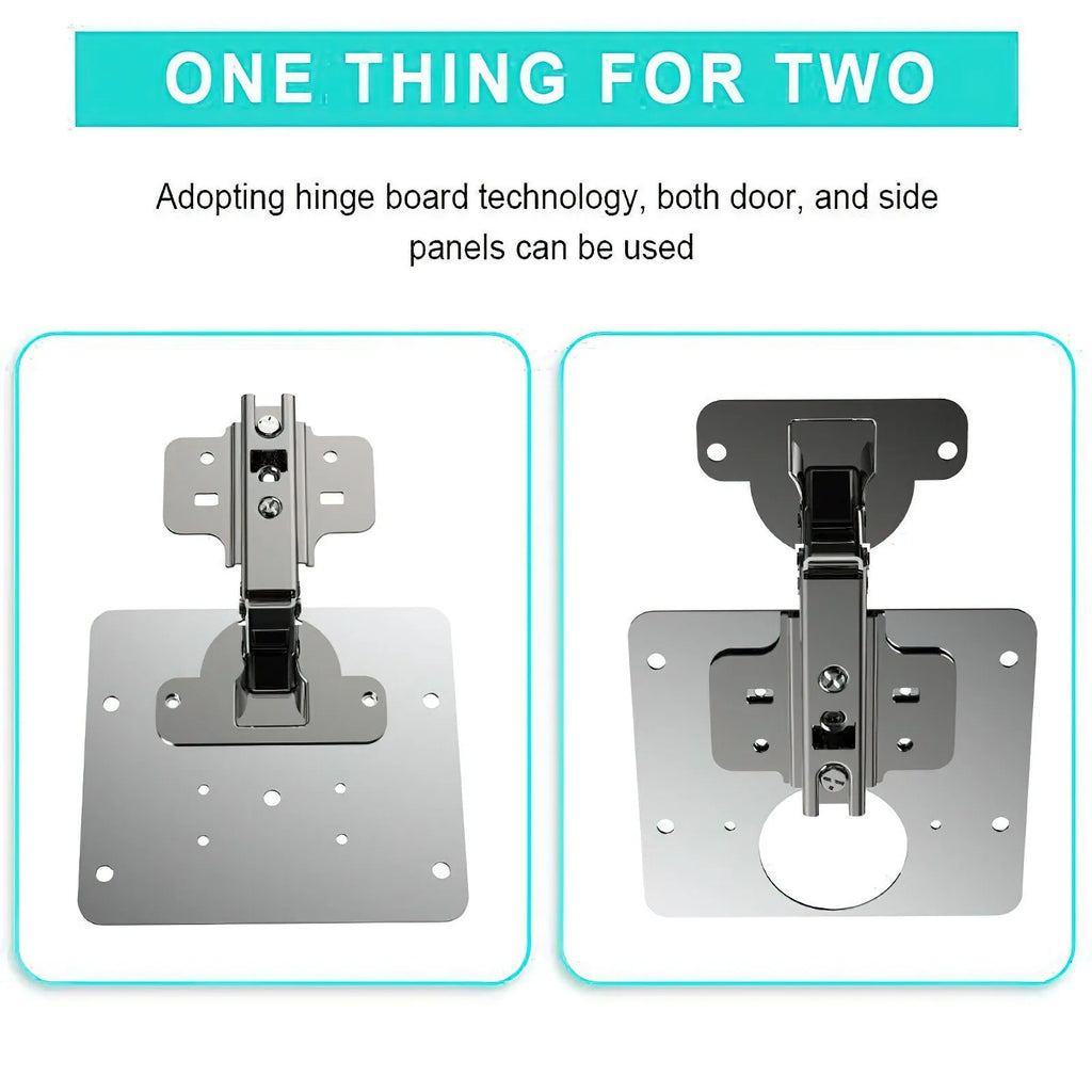 Stainless steel hinge repair installer with screws for cabinet door fixing