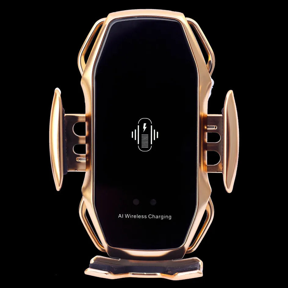 Car mobile phone holder with magnetic air vent mount and USB charging port in four colour options