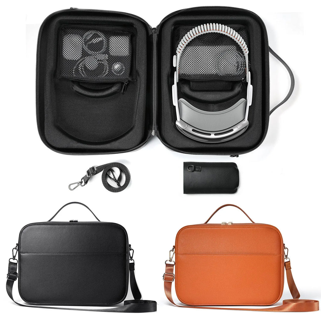 MR glasses storage box for Apple Vision Pro in black superfiber construction