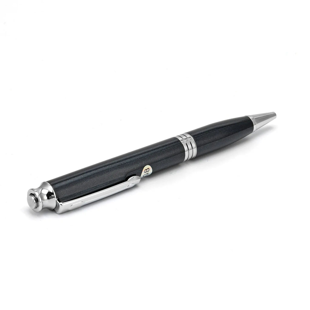 Black USB digital voice recorder pen design with 5-10 metre microphone range