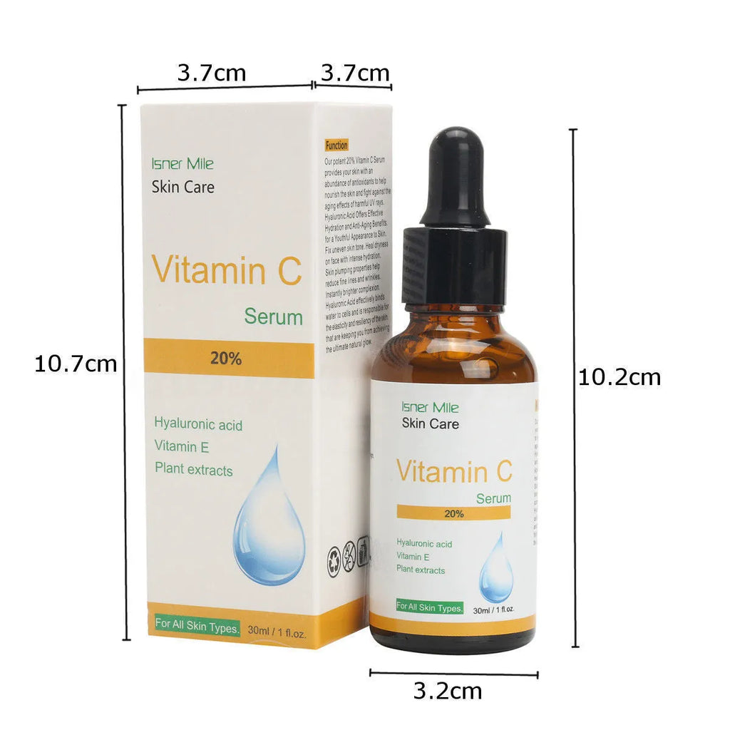 30ml bottle of vitamin C undiluted brightening and firming face essence serum.