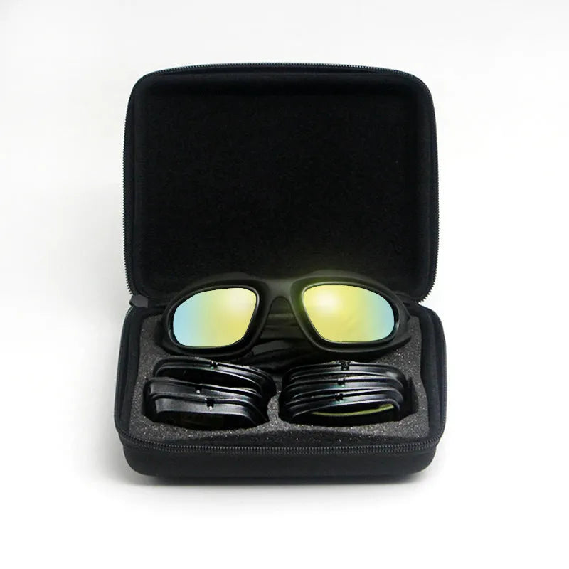 Polarised tactical sunglasses with full rim sports frame in suit colour.